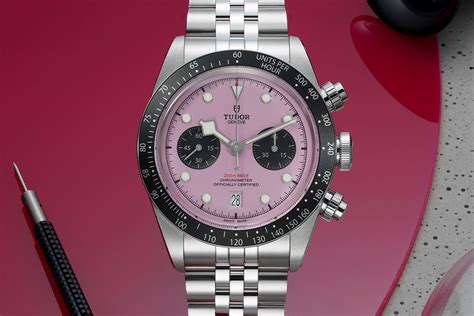 tudor black bay chrono pink release date|tudor watch black bay.